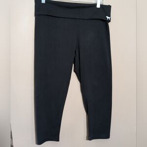 Victoria's Secret PINK Fold Over Capri Yogas w/Small Dog, Size Large